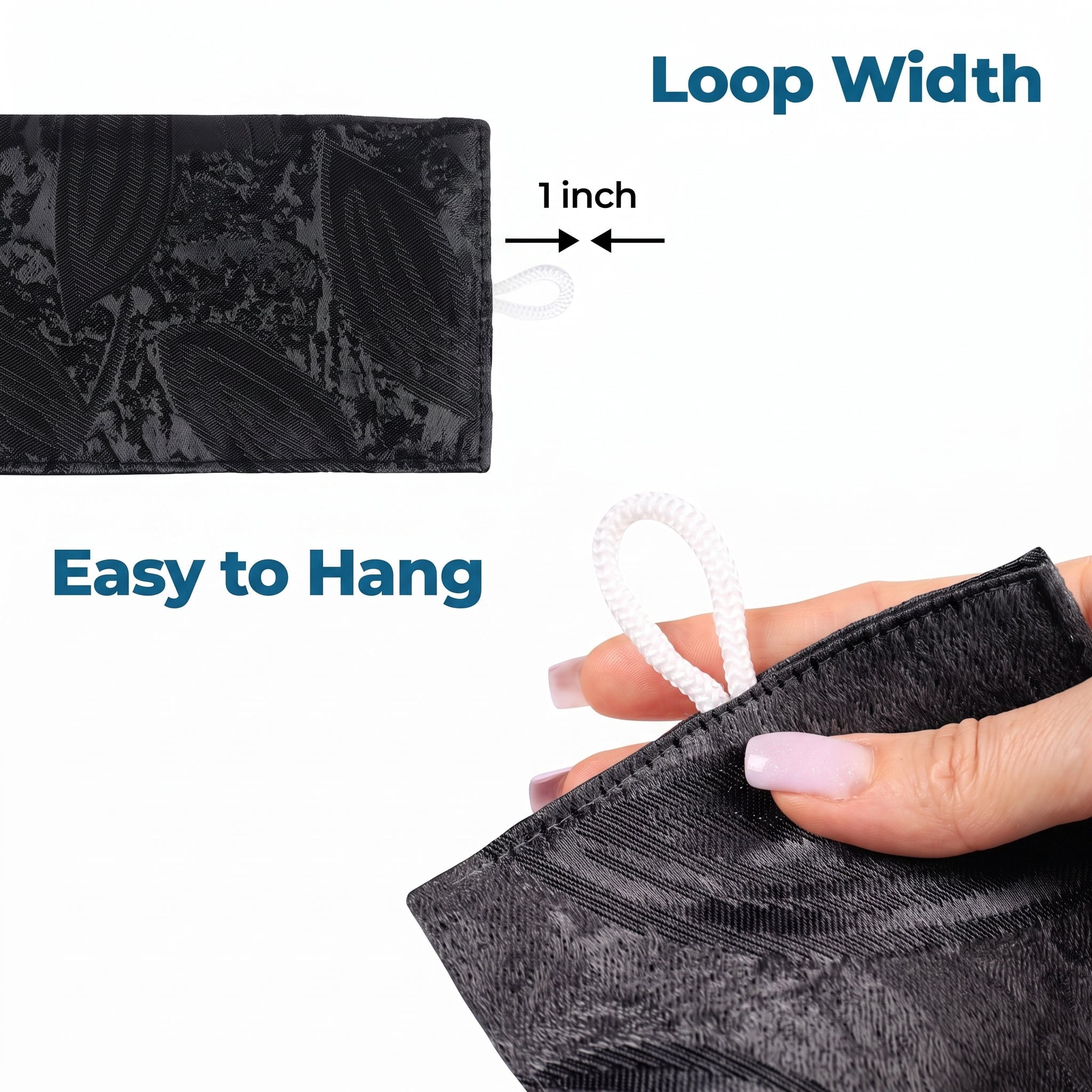 Superior Blackout Leaves Curtains Set of 2, Light Filtering Grommet Curtain Panel Set, Black, 46"W x 63"L