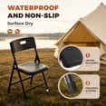 thumbnail image 4 of T-SKR 34" Folding Card Table & 4 Chairs Set, 5-Piece, 330lbs Durable Chairs, for Games/Dining/Indoor/Outdoor, Black, 4 of 7