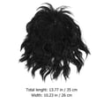 thumbnail image 2 of OULII Daily Wear Curly Bun Hair Piece Wig Black High Temperature Wire 1Set, 2 of 5
