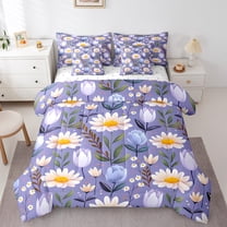 Castle Fairy Chic Floral Twin Bedding Sets,Spring Garden Flower Bedding Comforter Set
