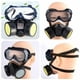 thumbnail image 2 of Protección contra toxinas, polvo y gases para tareas de pintura y lijado: mascarilla respiratoria negra con doble filtro, 2 of 5
