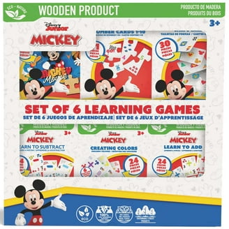 Disney Real Wood Learning Puzzle Box Includes 3 Puzzles - ABCs