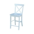 thumbnail image 5 of 36" Square Counter Height Dining Table with 2 X-Back Stools - White - 3-Piece Set, 5 of 5