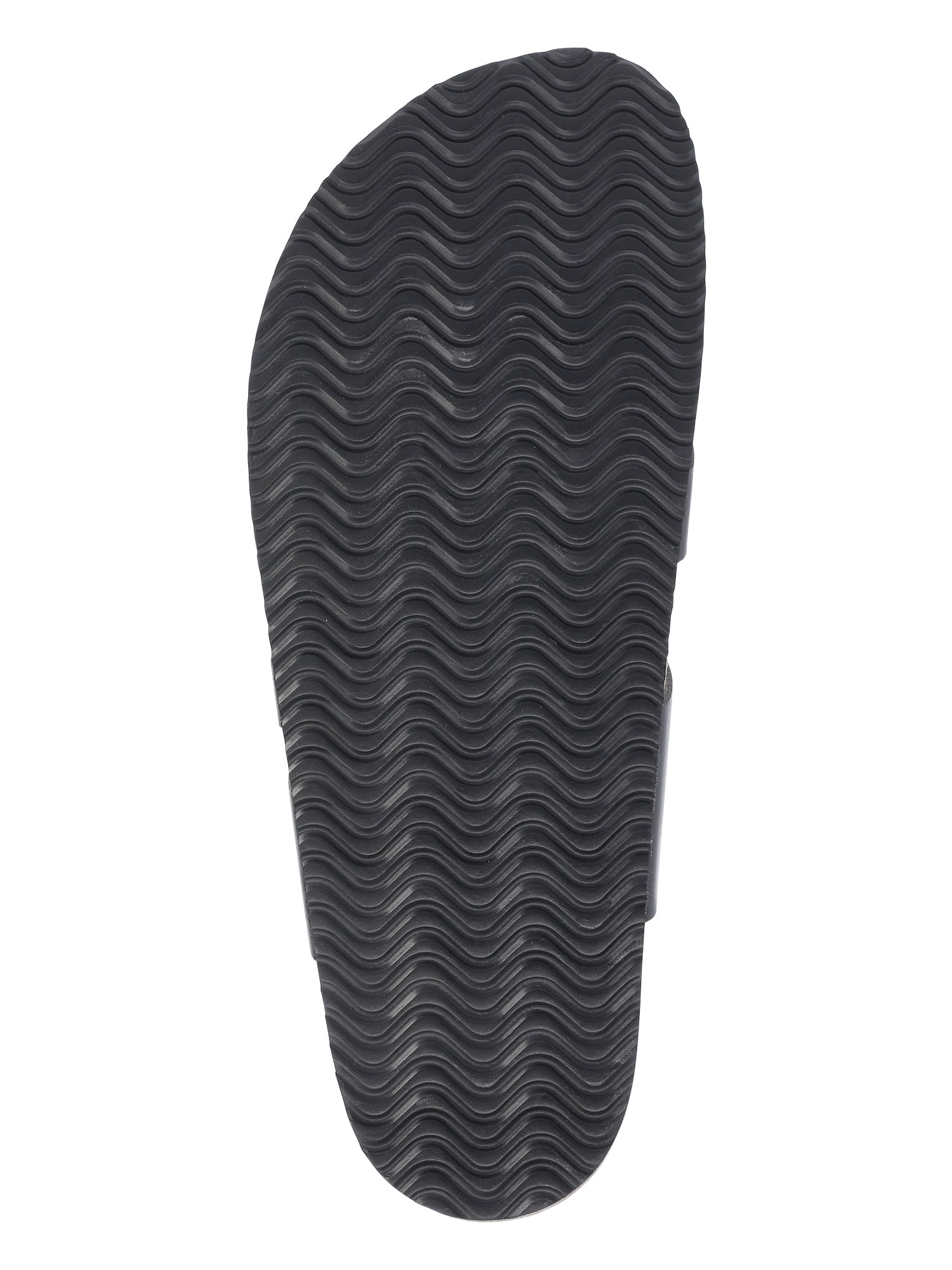 Time and Tru Women's Asymmetric Strap Footbed Sandals, Wide Width Available