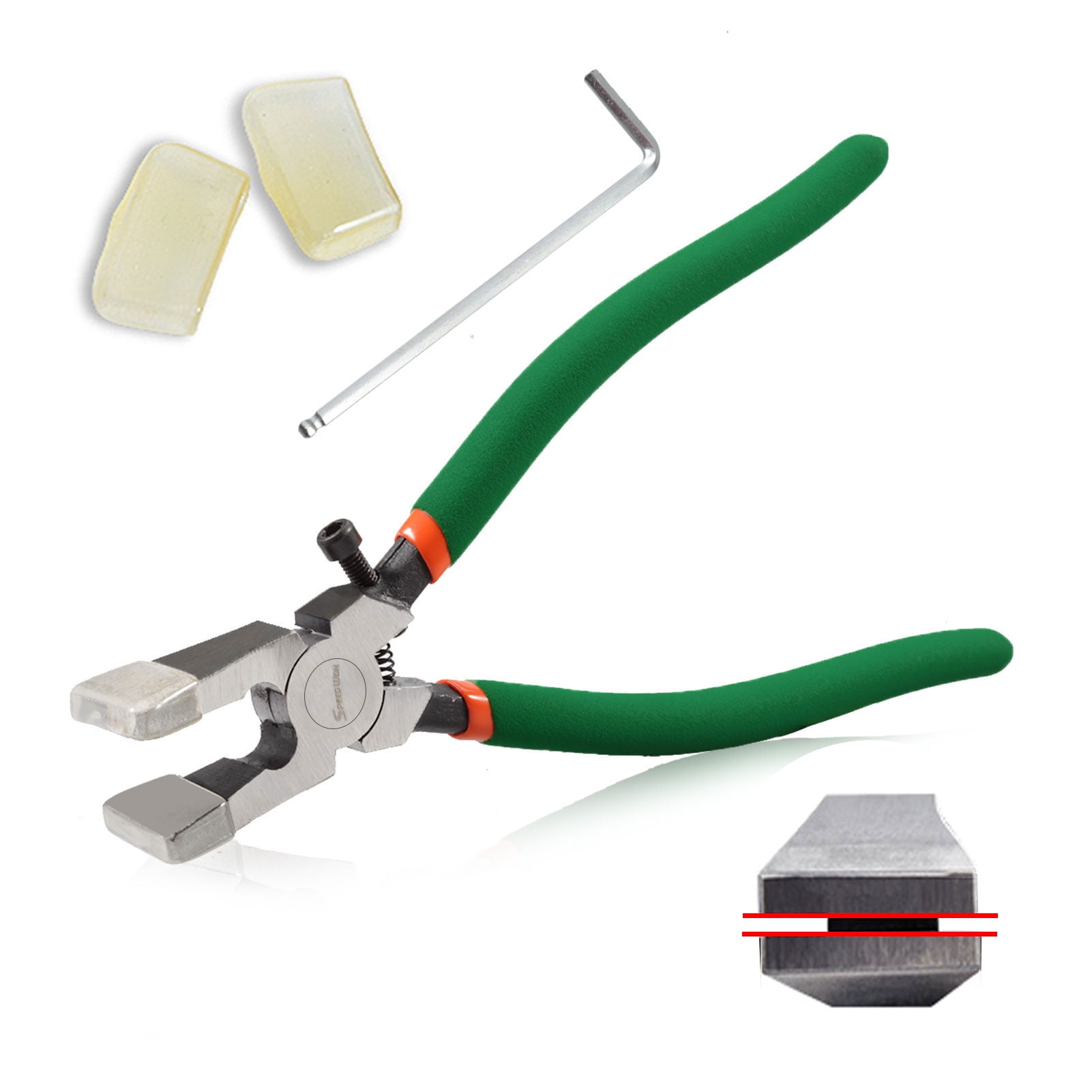 SPEEDWOX Glass Breaking Pliers for Stained Glass 8" Key Fob Pliers