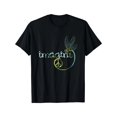 thumbnail image 1 of Imagine Dragonfly Hippie Peace Sign Tie Dye Camiseta de espíritu libre Negra Grande CAMISETA, 1 of 6