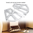 thumbnail image 2 of Fdit Furniture Hinges,2Pcs Stainless Steel Shoes Drawer Cabinet Hinges Turing Rack Replacement Fittings, Shoes Cabinet Turning Rack, 2 of 8