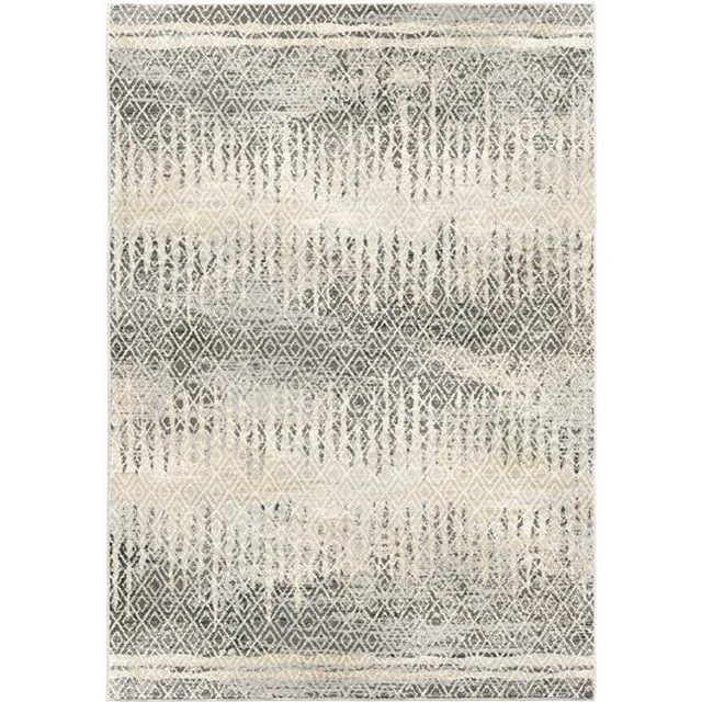 Palmetto Living by Orian RIV-PINN-32GC-160x230 5 ft. 3 in. x 7 ft. 6 in. Riverstone Pinnacle Cloud Grey Area Rug