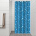 thumbnail image 2 of Blue Christmas Snowflake Pattern Shower Curtain 36"x72" ,Bathroom Decorative Shower Curtains Set with 12 Hooks,Modern Waterproof Washable Shower Curtain, 2 of 6
