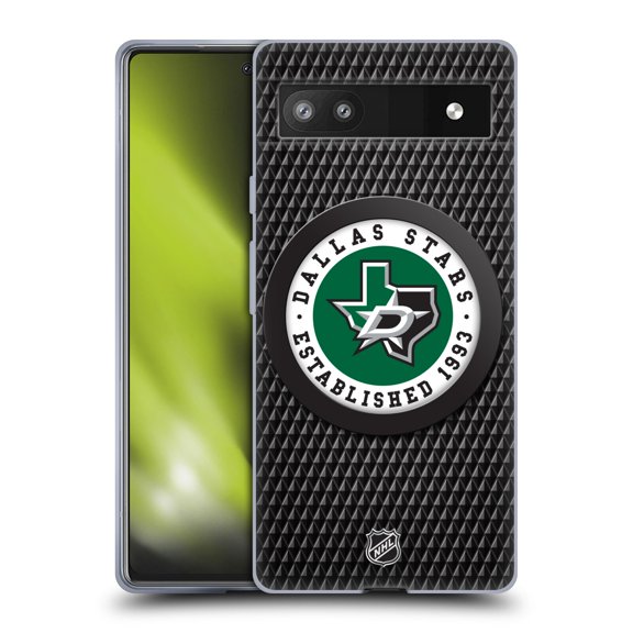 Head Case Designs Officially Licensed NHL Dallas Stars Puck Texture Soft Gel Case Compatible with Google Pixel 6a
