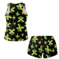 thumbnail image 4 of Xoenoiee Heart Jamaica Flag Print Tankini Swimsuits for Women Tummy Control Two Piece Bathing Suits Scoop Neck Sleeveless Swim Tops with Boy Shorts, 3XL, 4 of 7