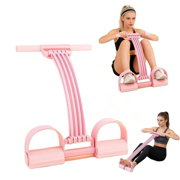 Multifunction Pedal Resistance Band Trainer - 3-in-1 Adjustable Foot Pedal with Handles, Detachable Elastic Strength Bands for Full Body Workout, Home Gym Equipment for Pilates Yoga Ab Stretching