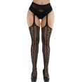 thumbnail image 1 of LAICAIW Bas Résille pour Femmes Taille Haute Collants en Résille Noir, 1 of 7
