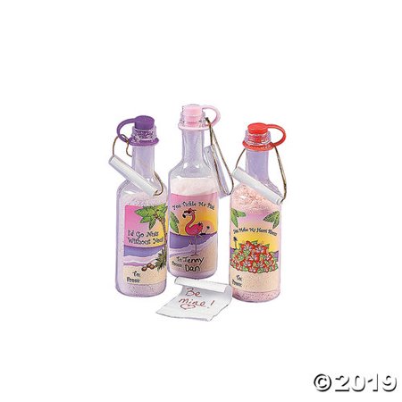 Valentine Message in A Bottle with Candy Powder