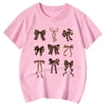 thumbnail image 3 of Yiyuu Girls Graphic Tee Leopard Bow Print Short Sleeve Round Neck T Shirt, Sizes 3-13, 3 of 3