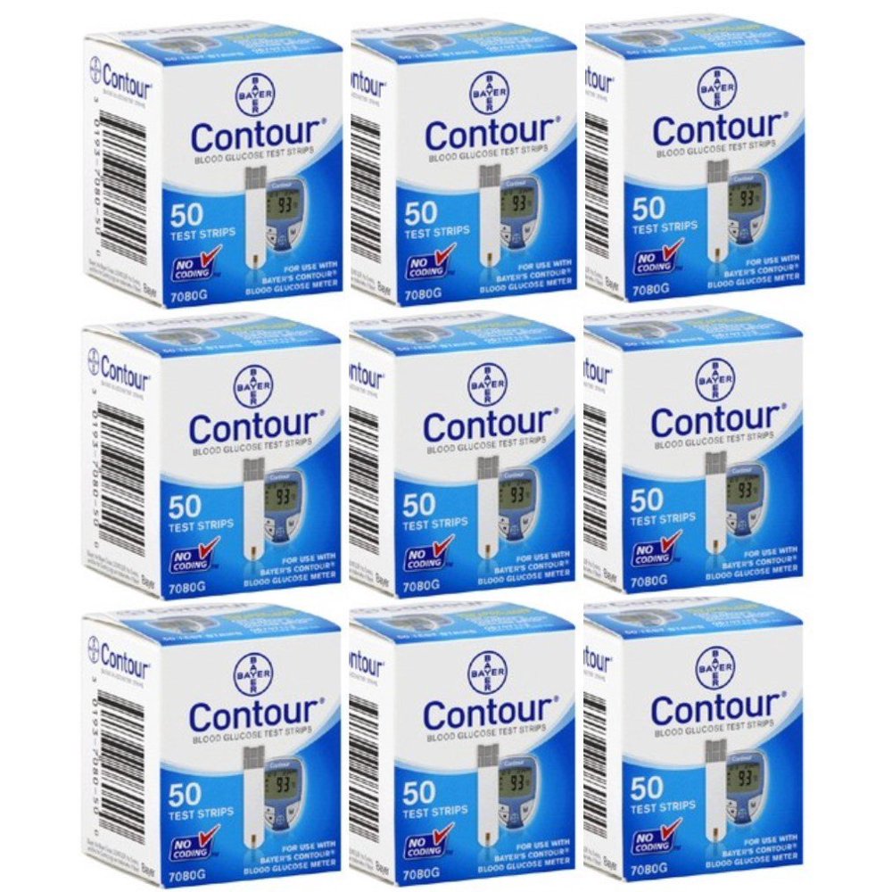 Bayer Contour Test Strips Box of 50 12 Pack 600 Count