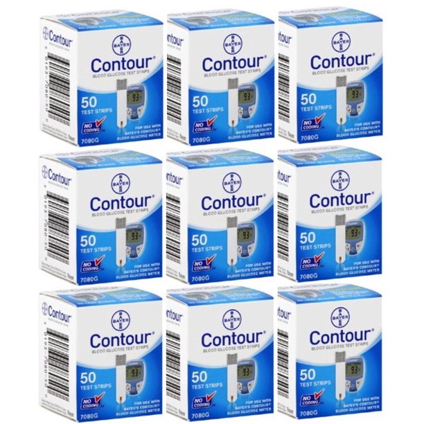 Bayer Contour Test Strips Box of 50 12 Pack 600 Count