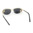 thumbnail image 4 of Classy Rimless Oval Metal Rim Luxury Gentlemanly Sunglasses Gold - Black, 4 of 4