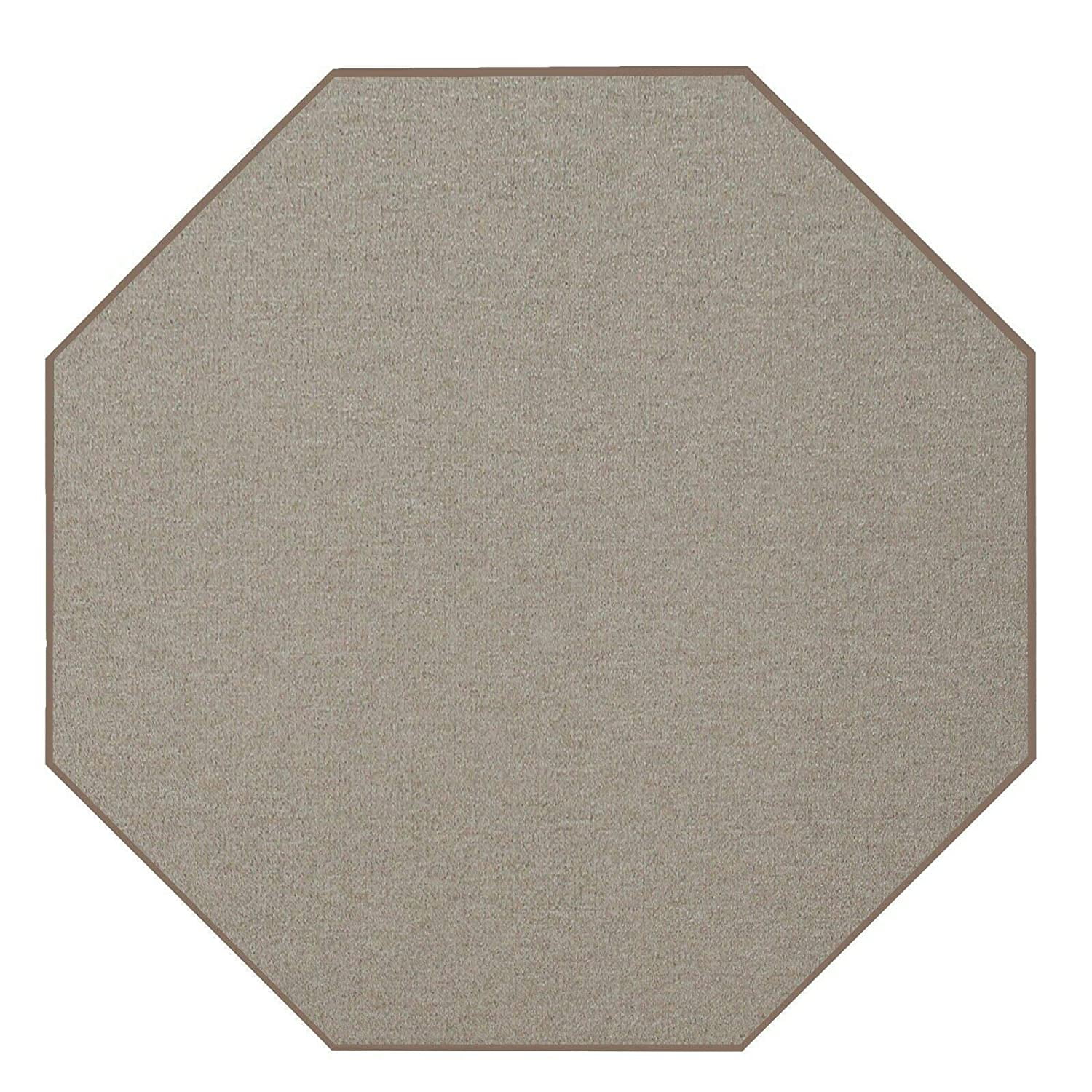 Furnish My Place Neyland Custom Rug 6 ft., Octagon, Beige, Floor Area Rug for Patio, Garden