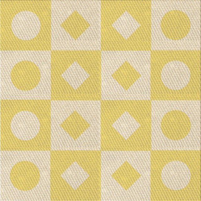 Ahgly Company Tapis d'Intérieur Lavable en Machine Carré Transitionnel Jaune Soleil, 7 Pieds Carré