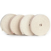 26 Foot /4 Rolls Oil Lamp Wick, 1/2 Inch Oil Lantern Wick, 1/2 Inch Flat Cotton Wick, 1/2 Inch Oil Lamp Wicks Burner with Stitch, 6.5 Feet per Roll