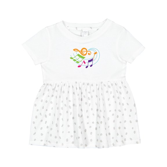 Inktastic Music Notes Musical Girls Baby Dress