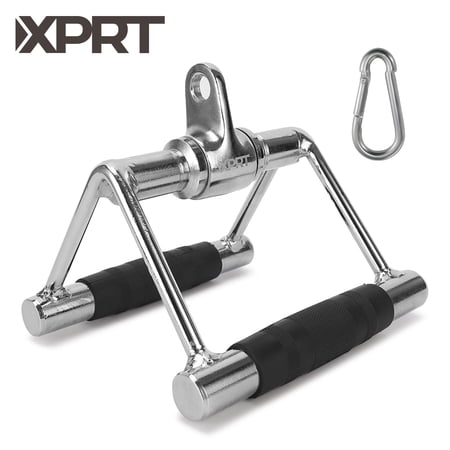 XPRT Fitness Cable Exercise Machine Attachment D Handle  Pull Down Accessories  Double D Handle