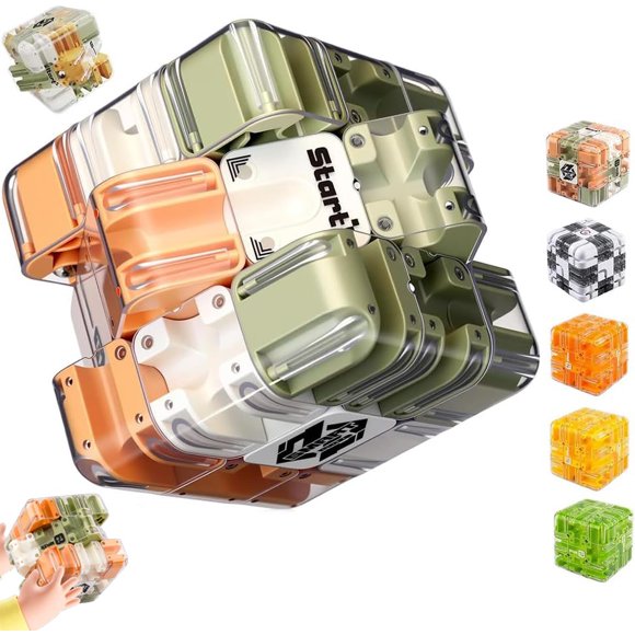 Large 3D Labyrinth Cube Puzzle  - Engaging Brain Teaser Toy,High - Difficulty Puzzle, 3D Maze Magic Cube & Ball, Brain Training Puzzle, Spatial Logic Puzzle for Kids and Adults
