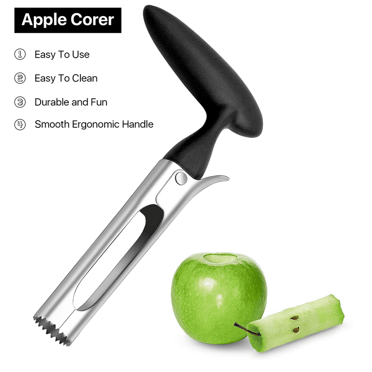 Fruit Cutter Slicer, 4 in 1 Apple Slicer with Vegetable Peeler & Cleaning  Brush Mango Cutter Corer Remover Tomato Wedges Stainless Steel Heavy Duty