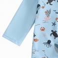thumbnail image 6 of Ccpelsie Baby/Toddler Boy Rash Guard Swimsuit Long Sleeve One Piece Zipper Swimwear Sunsuit Infant Bathing Suit Beachwear(Blue,6-12 Months), 6 of 7