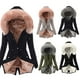 thumbnail image 3 of Chaqueta de algodón de otoño e invierno, gorro europeo y americano, chaqueta ajustada y cálida con cremallera para mujer, 3 of 5