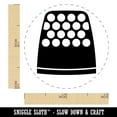 thumbnail image 2 of Thimble Sewing Self-Inking Rubber Stamp Ink Stamper - Red Ink - Mini 1/2 Inch, 2 of 7