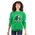 thumbnail image 3 of Grumpy Smurf Christmas Xmas Tree Sweatshirt for Men or Women Brisco Brands S, 3 of 6