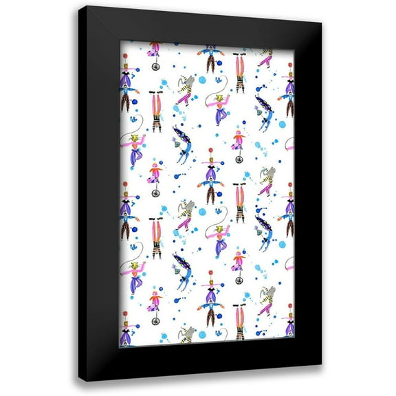 Blanckslate 10x14 Black Modern Framed Museum Art Print Titled - Circus Fun Collection E
