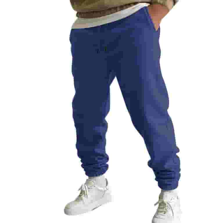 【激安大特価!】 Blue Sweatpants Mens Autumn And Winter High Street Fashion Clothing