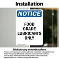 thumbnail image 3 of (2 Pack) Food Grade Lubricants Only OSHA Notice Sign 5 Inch X 3.5 Inch Vinyl Label Decal Sticker Weather Resistant, UV Protected for Workplace, Business, and Construction Site, Made in, 3 of 7