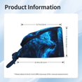 thumbnail image 4 of Yiaed Blue Fire Wolf Print Turban Hat for Women Men Comfortable Adjustable Cleaning Working Cap with Sweatband, 4 of 4