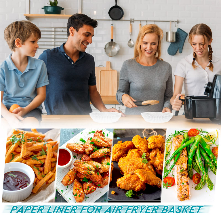  Air Fryer Disposable Paper Liner, 9 Inch Air Fryer Paper Liner  Round, Air Fryer Parchment Paper Non-stick, Baking Paper Unbleached,  Oil-proof, Water-proof for Baking Roasting Microwave, 100PCS: Home & Kitchen