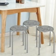 thumbnail image 2 of Costway Set of 6 Stackable Metal Stool Set Daisy Backless Round Top Kitchen Grey, 2 of 9