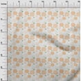 thumbnail image 3 of oneOone Velvet Orange Fabric Floral Sewing Craft Projects Fabric Prints By Yard 58 Inch Wide, 3 of 4