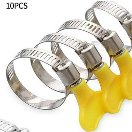 

10 *jubilee Clips Stainless Steel Hose Clips Plastic Handle Worm Drive Hoseclips