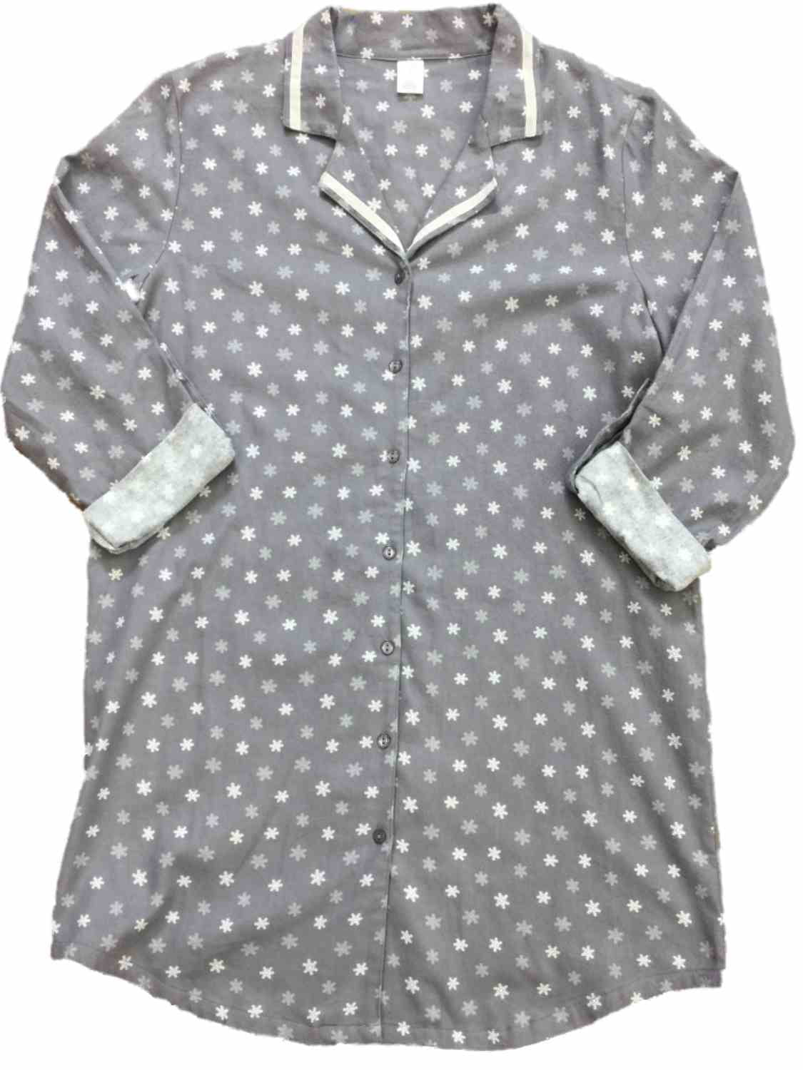 button up sleep gown