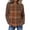 140#Coffee, variant on Fall Clothes for Women Plaid Raglan Sleeve Thermal Tops Crewneck Casual Long Sleeve Tee