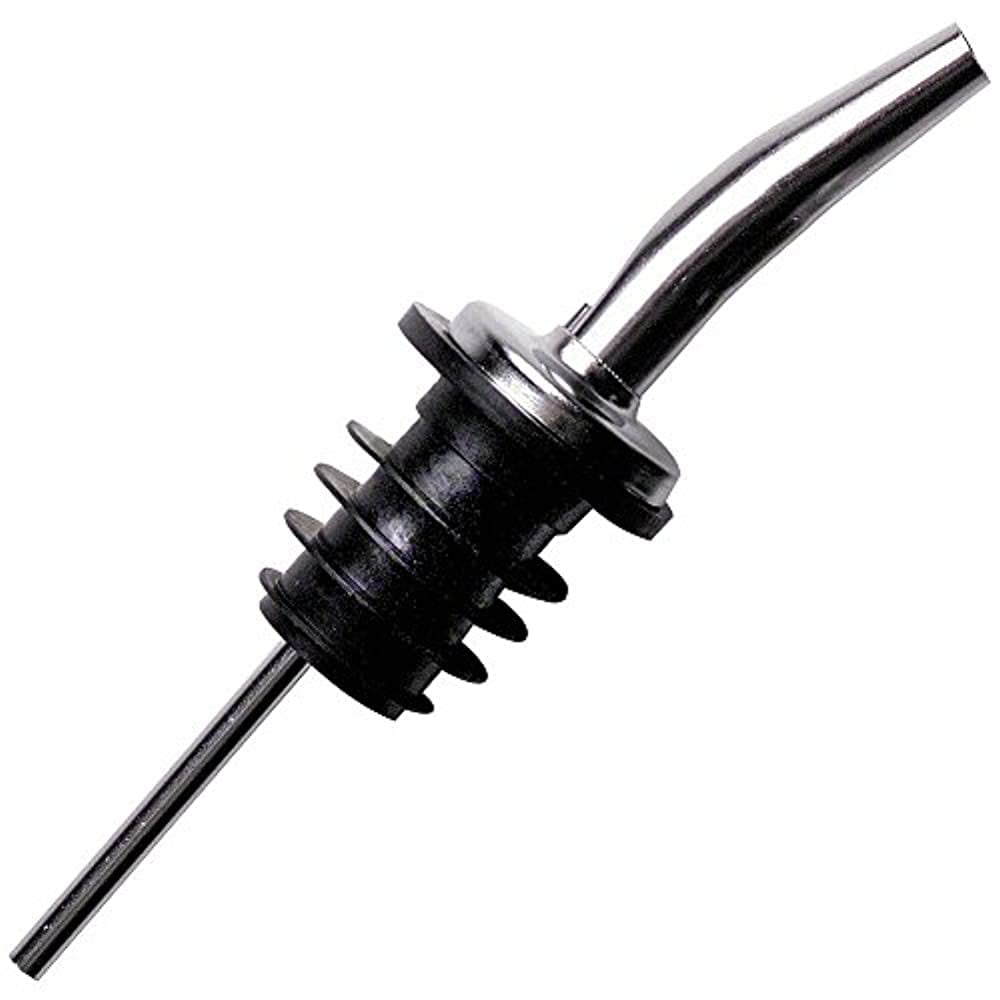Spill Stop Chrome Tapered Pourer Dispenser Spouts with PolyKork, 12
