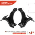 thumbnail image 3 of A-Premium 12Pcs Front Suspension Kit Lower Control Arm, Ball Joint, Sway Bar Link, Tie Rod End, Rack and Pinion Bellow Kit, Compatible with Toyota Camry Lexus ES300 2002-2003, 3 of 9