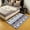 Blue White Brown, variant on Wolf Animal Decorative Accent Rug 5x7,Botanical Pine Tree Area Rug,Rustic Checkered Buffalo Plaid Living Room Rugs,Geometric Bear Print Carpet for Bedroom Living Room Bedside Classroom