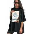 thumbnail image 3 of Plus Size Shirt for Women Black Tops for Women Short Sleeves Shirt for Women T Shirt Crewneck Shirt for Women XL, 3 of 5