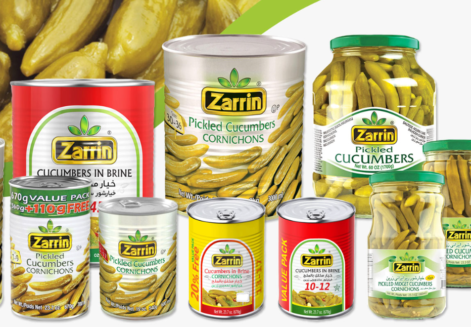 Zarrin - Pickled Cucumber Cornichons, 19 Oz (Pack of 4).