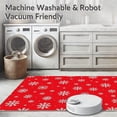 thumbnail image 5 of ODIKA 5'x7' Machine Washable Non-Slip Area Rug, Merry Flurry Seasonal Hearth Adornment High Traffic Rug with Pad, Red, 606081, 5 of 8
