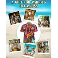 thumbnail image 4 of Hippie Groovy Peace Hawaiian Shirt for Men, Button Down Summer Beach Short Sleeve, S-5XL, 4 of 4